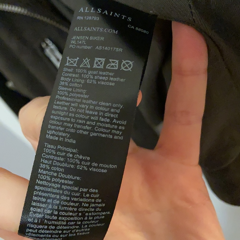 All Saints Suede Biker Jacket S - Picture 13 of 13